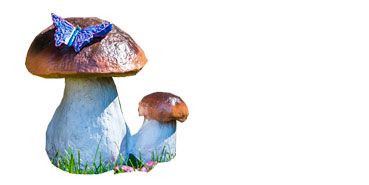 Фигура Белый гриб с бабочкой