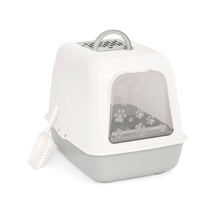 Туалет для кошек закрытый серый 505х390х410мм