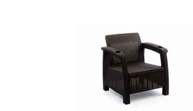Кресло Ротанг-плюс без подушек 730х700х790 мм (мокко)
